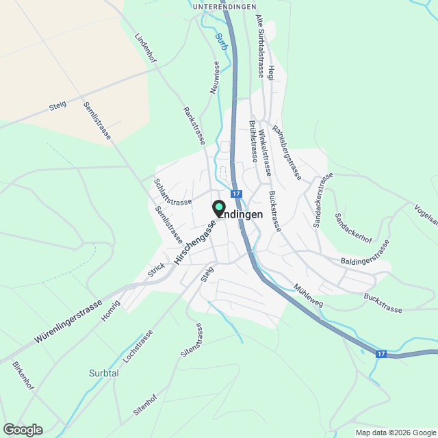 Erstbezug: Moderne 3.5-Zimmer-Dachwohnung in Endingen - Karte