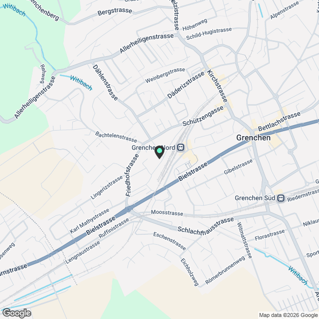 2.5-Zimmer-Stadtwohnung mit grossem Balkon in Grenchen - Karte