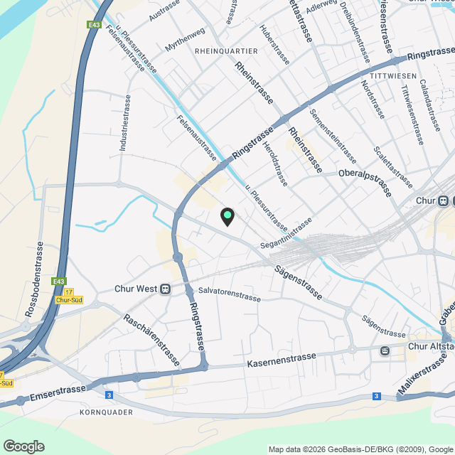 Mieten ohne Kaution - Tschent Wohna - urban mit viel Grünzone - Karte