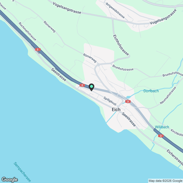 Moderne 2.5-Zimmer-Wohnungen mit Seeblick in Eich am Sempachersee - Karte