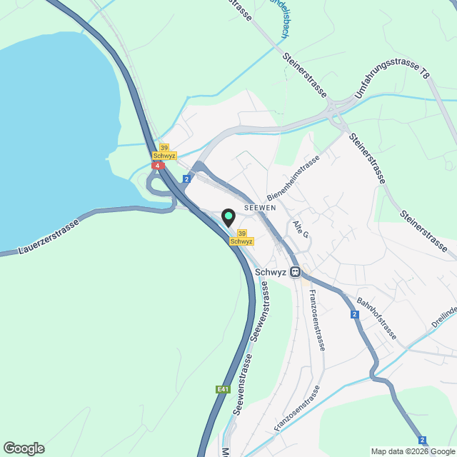 Historische  5.5-Zimmer-Wohnung/Büroräume in Seewen SZ - Karte