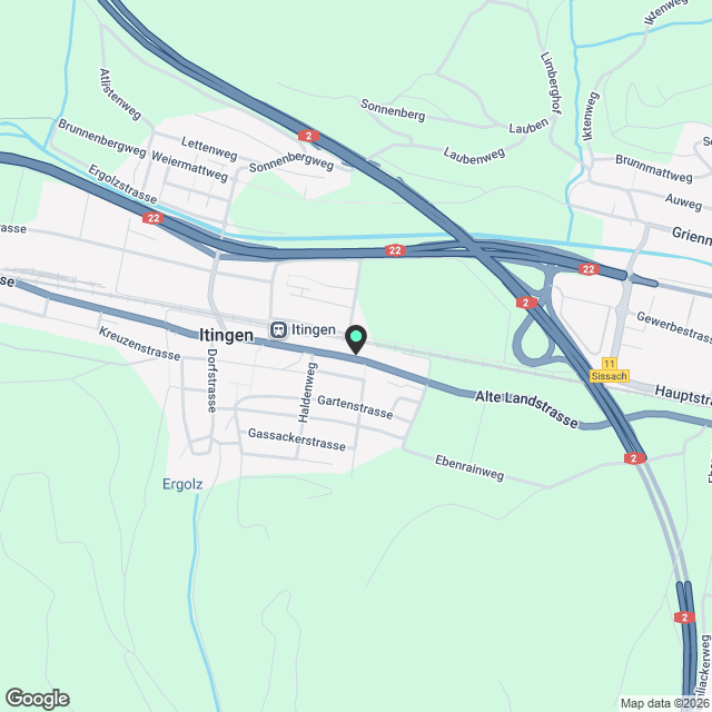 Neubau-MFH an der Landstrasse 61a in Itingen – Exklusive Wohnungen mit luxuriöser Ausstattung - Karte