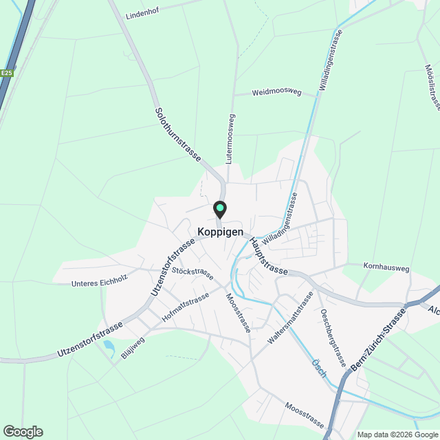 Hochwertige Dach-Wohnung im Herzen von Koppigen - Zur Miete! - Karte