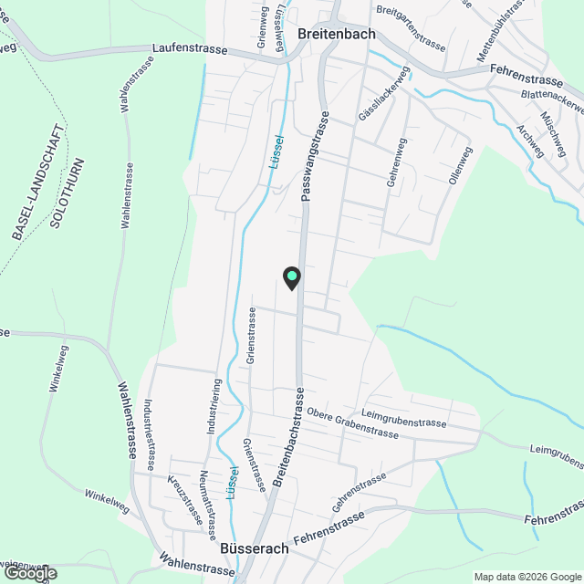 Wünderschöne, ruhige 3.5 Zimmer-Attika-Wohnung am Bach in Büsserach - Karte