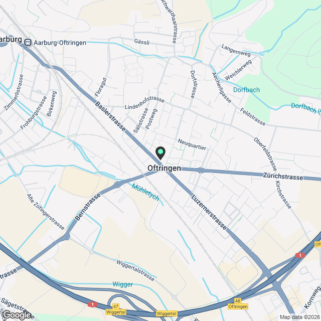 3.5-Zi-Wohnung Maisonette Überbauung «Kreuzplatz»  in Oftringen - Karte