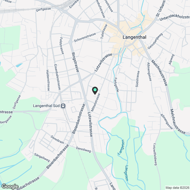 Helle 3-Zimmer-Wohnung mit Balkon in Langenthal zu vermieten - Karte