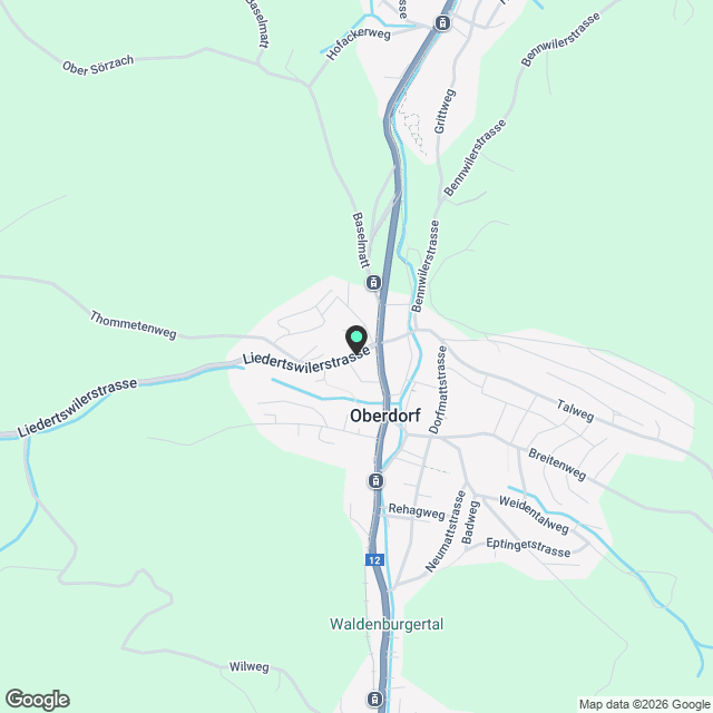 Modernes Wohnen in Oberdorf BL - Karte