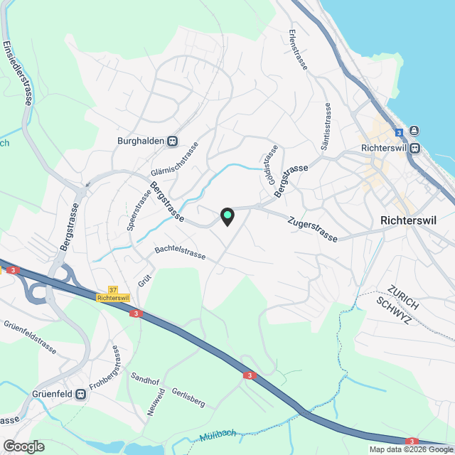 Moderne 3.5-Zimmer-Wohnung mit Balkon und Garage in Richterswil - Karte