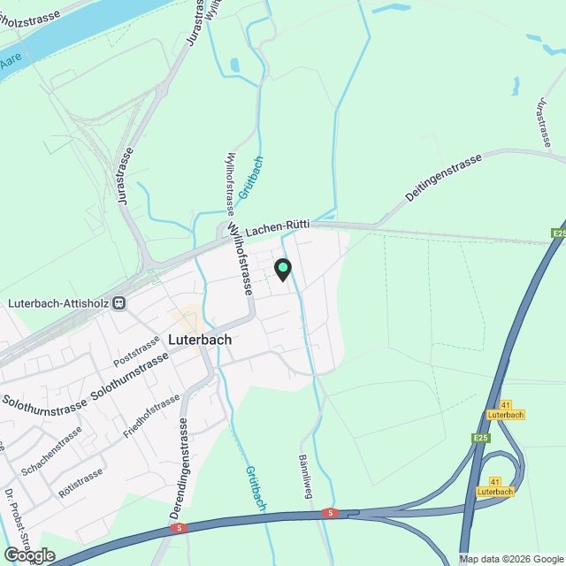 Vermietung komfortable 2.5 Zi. Attika-Wohnungen - Karte