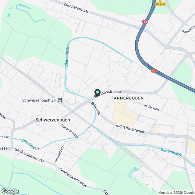 Moderne 3.5-Zimmer-Wohnung mit Balkon in Volketswil - Karte