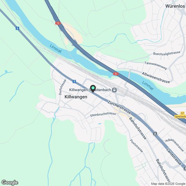 Moderne Wohnung im Neubau Mikado Mühli Killwangen - Karte