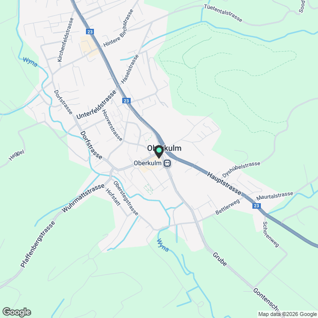 Moderne 1.5-Zimmer-Wohnung in ruhiger Lage in Oberkulm - Karte