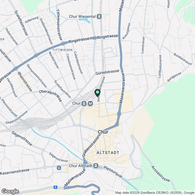 Wohnen im Zentrum von Chur! - Karte