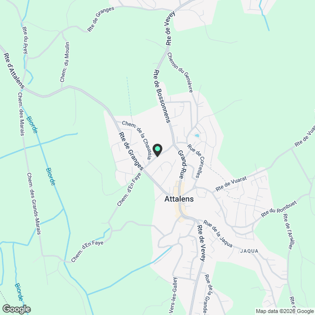 Modern 3.5-room attic apartment with 2 balconies in Attalens - Karte