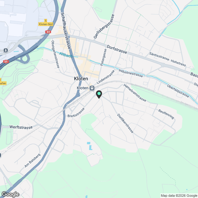 Kloten, Rosenweg 2a-d: Erstvermietung 3.5-Zi-Mikrohäuser per 01.05.2026 - Karte