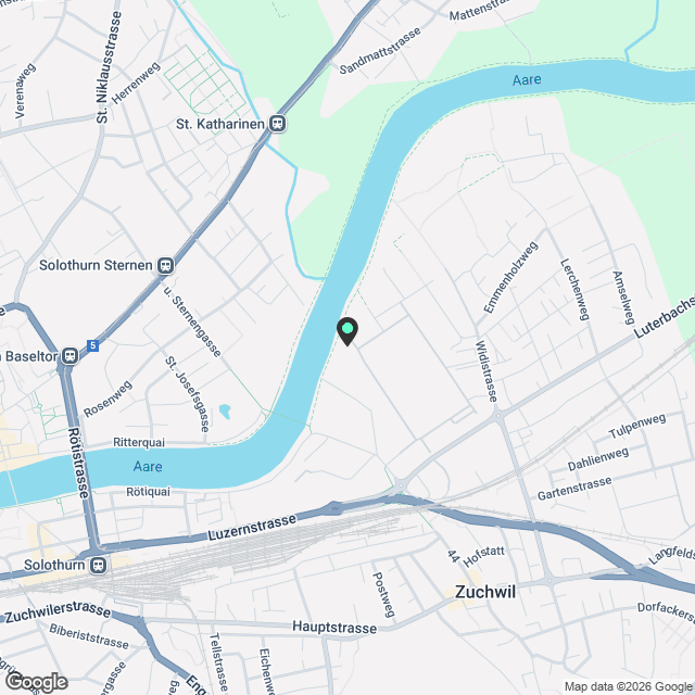 Ihre Traumwohnung im neuen Riverside-Quartier in Zuchwil - Karte