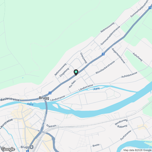 Moderne Studio-Wohnung mit Balkon in Brugg - Karte