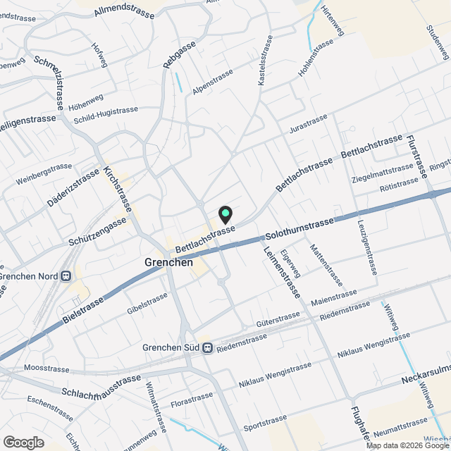 Erdgeschoss-Wohnung im Zentrum von Grenchen - Karte