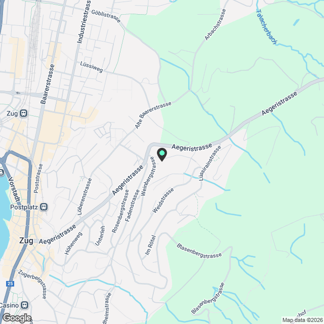 Erstbezug nach Renovation: 3.5-Zimmer-Wohnung mit Seesicht & Garage in Zug - Karte