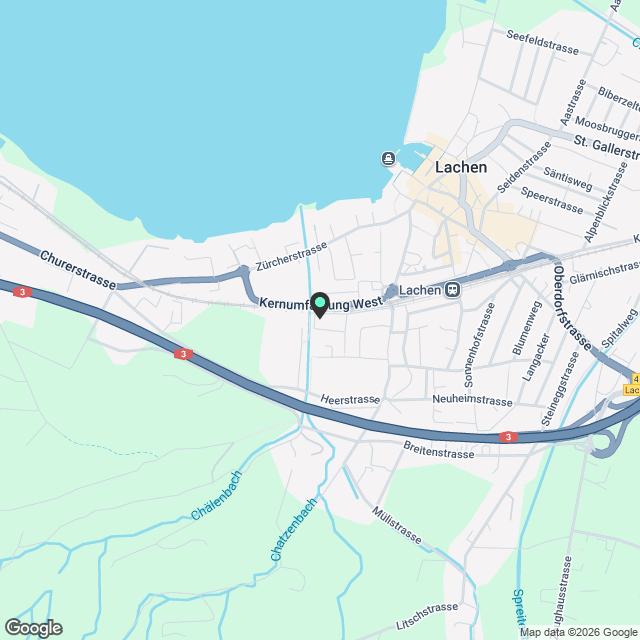 NEUBAU! Superschöne 3.5 Zimmer Dach-Maisonettewohnung mit Balkon in Lachen SZ zu mieten! - Karte