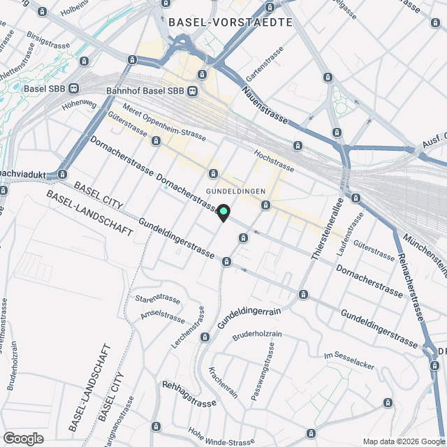 Basel-Münchenstein - 7 min. vom Basel SBB Bahnhof - Karte