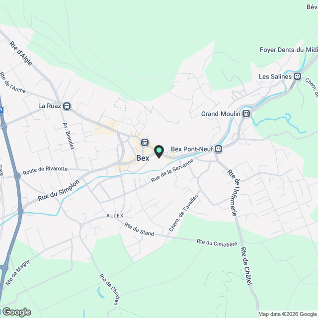 Appartement au centre de Bex - Karte