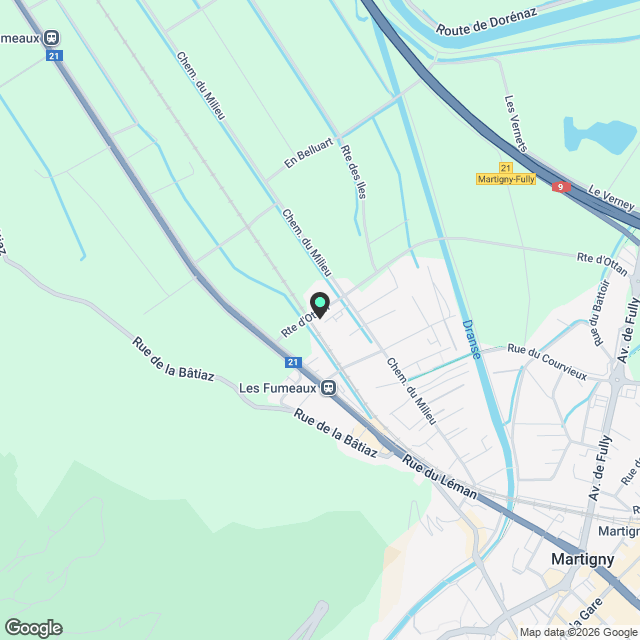 Appartement 3.5 pièces à Martigny à louer - Karte