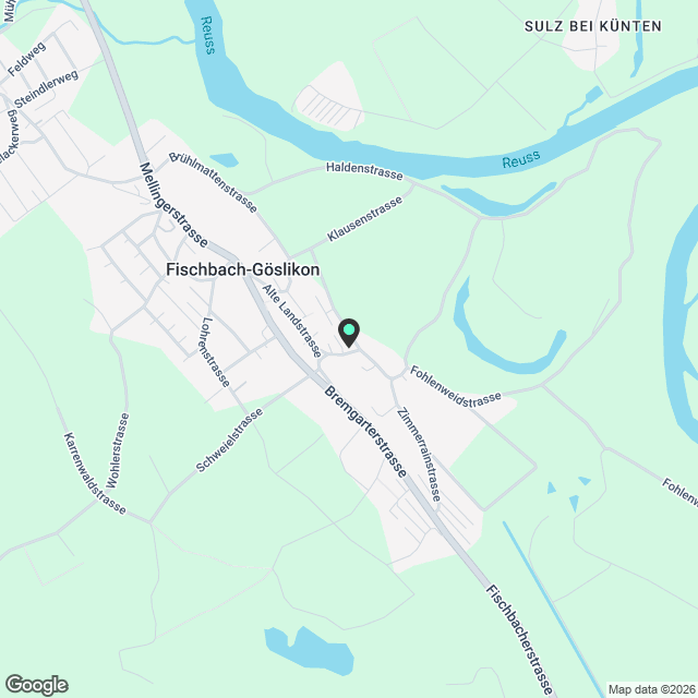 Modernes und voll  möbliertes  5.5-Zimmer-Reihenhaus in Fischbach-Göslikon - Karte
