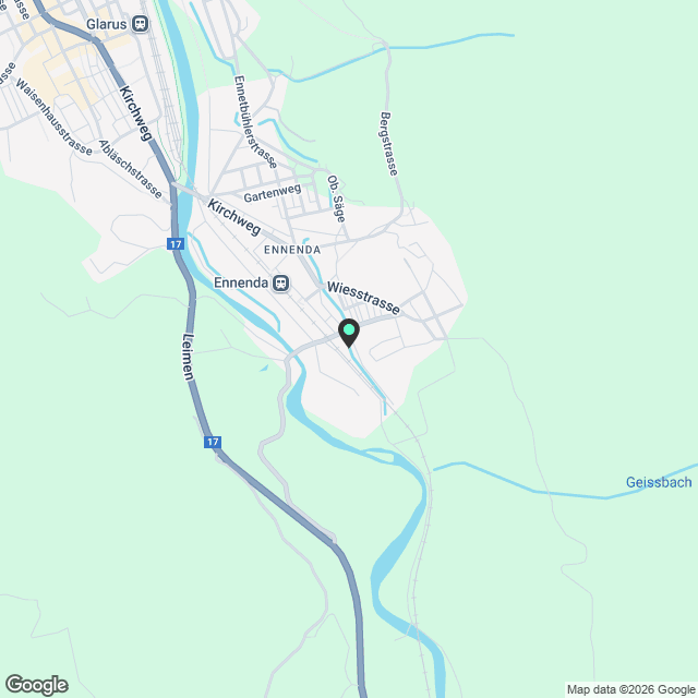 Moderne und sonnige Wohnung in Ennenda mit Balkon und Lift / Erstvermietung nach Renovation - Karte