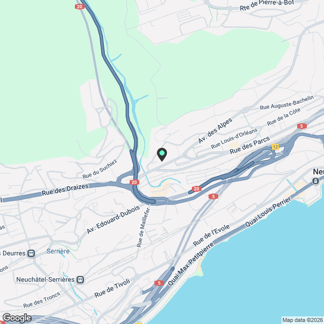 Magnifique appartement neuf de 2 pièces avec terrasse à Neuchâtel - Karte