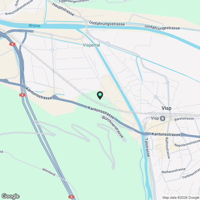 Geräumige 5.5 Zimmer Neubau Wohnung in Visp (140 m2 mit 34 m2 Balkon) - Karte