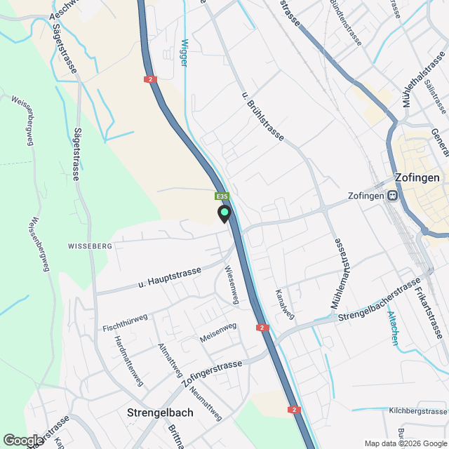 Moderne 4.5-Zimmer-Neubau-Wohnung mit Garten in Strengelbach - Karte