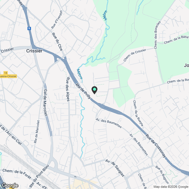 Appartement 2.5 pièces à Crissier (Quartier de lOrée) - Karte