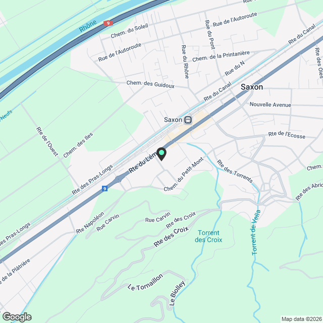 Nouvelle promotion ! 2 beaux appartements de 3 pièces 1/2 NEUFS, avec terrasse, à louer à Saxon ! - Karte