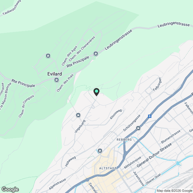 An zentraler, ruhiger Wohnlage, Nähe Schüsspromenade in Biel - Karte