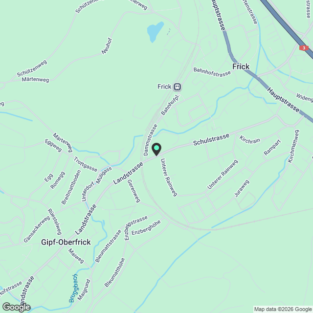 ERSTVERMIETUNG BLAIE Frick  Urbanes und grosszügiges Wohnen in Bahnhofsnähe - Karte