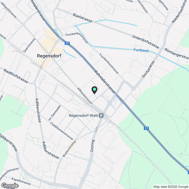 2 1/2 Z Wohnung im Holzhochhaus Regensdorf - Karte