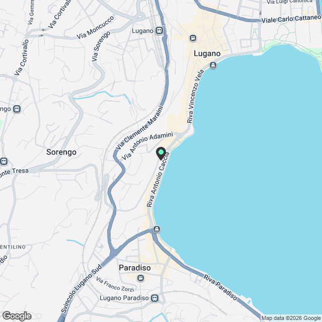 Fronte lago 3 camere, 3 bagni - Appartamento a Lugano - Karte