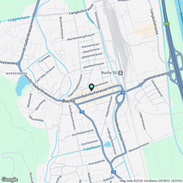Erstbezug - attraktives Studio im Zentrum von Buchs - Karte