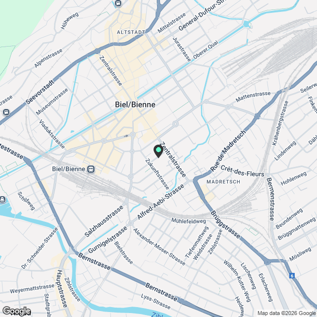 Moderne 2.5-Zimmer-Wohnung mit Terrasse im Hochparterre - Karte