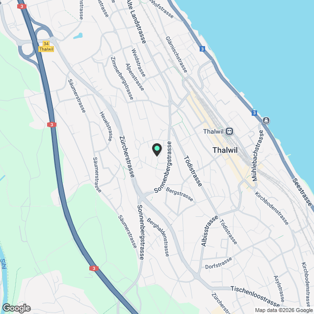 4.5-Zimmer Attikawohnung in Thalwil zu vermieten - Karte