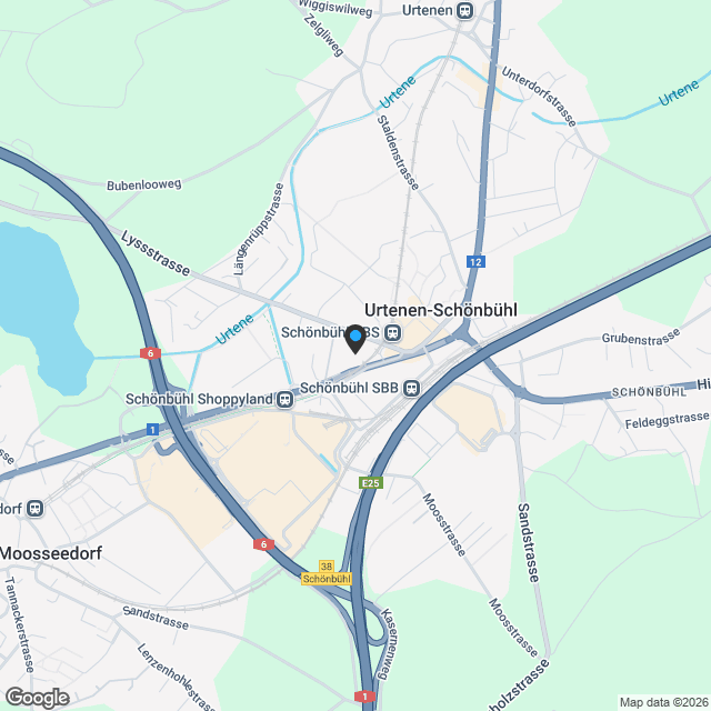 NEUBAU Viermoos - Wohnen an bester Zentrumslage von Urtenen-Schönbühl - Karte