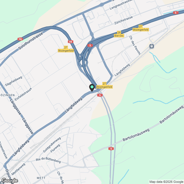 Moderne 3.5-Zimmer-Wohnung mit Balkon am Sägenfeldweg 45c, B - Karte