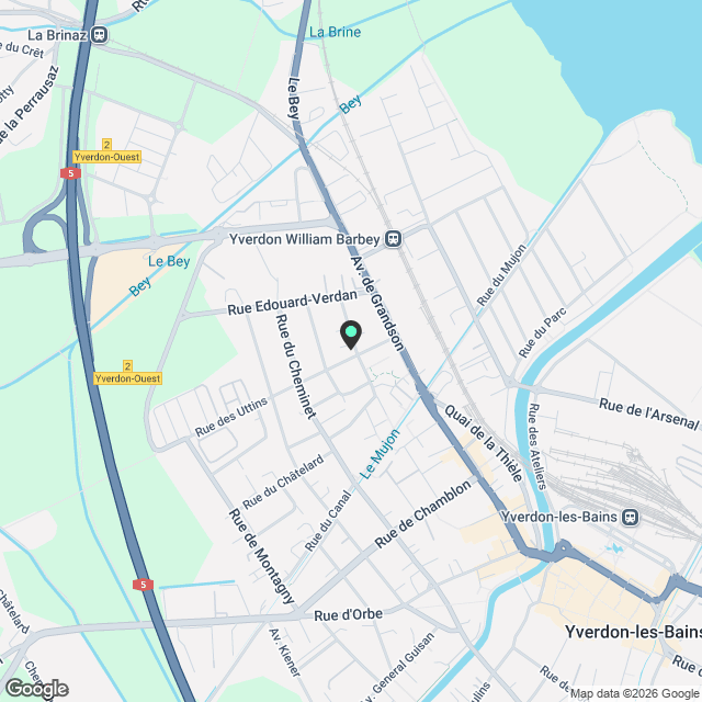 Appartements à louer: Yverdon-les-Bains - Karte