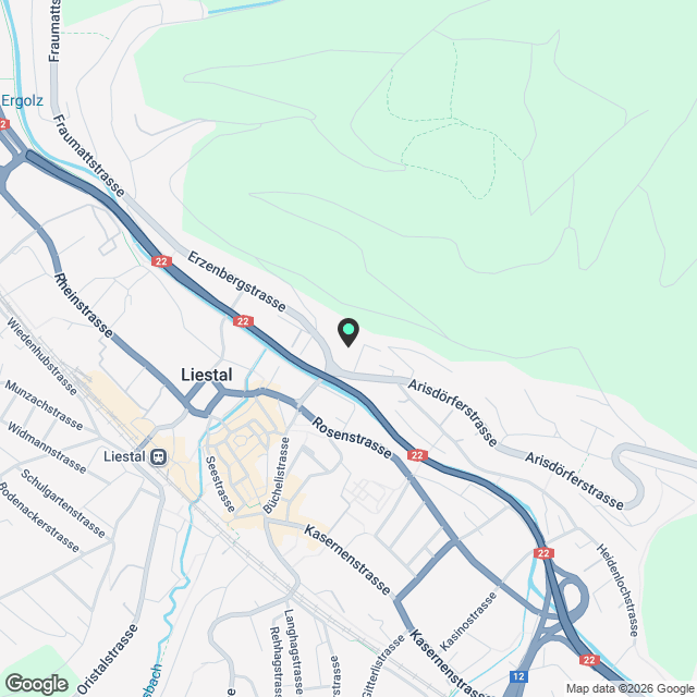 ERSTVERMIETUNG IN LIESTAL - jede Wohnung mit eigenem Waschturm - Karte