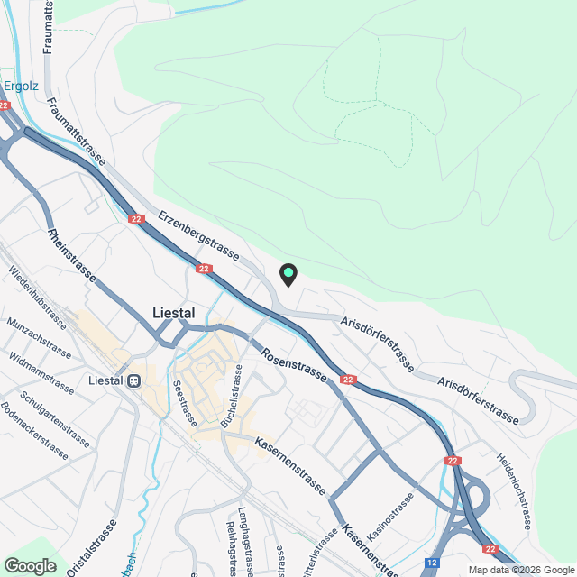 ERSTVERMIETUNG IN LIESTAL - jede Wohnung mit eigenem Waschturm - Karte