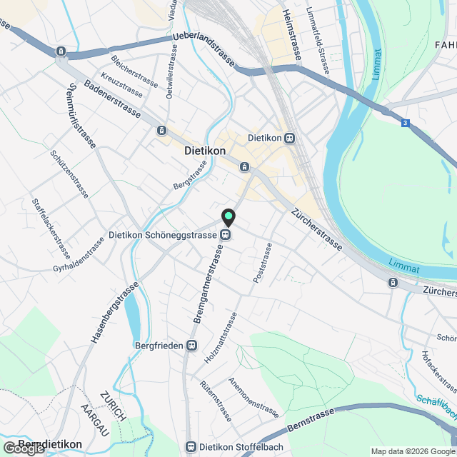 2.5 Zimmer Neubauwohnung im Zentrum Dietikon - Karte