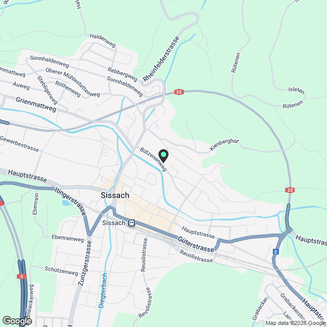 Neubau BÜSI Sissach - Terrassenwohnen mit Stil - Karte