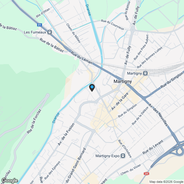 3.5 pièces au centre de Martigny dans nouvelle PPE Le Vieux Pont - Karte