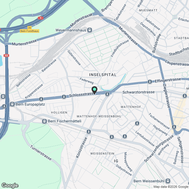 3½ ZI-WOHNUNG IN BERN - MATTENHOF, MÖBLIERT, TEMPORÄR - Karte